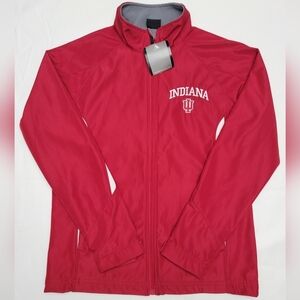 Augusta Sportswear Fleece Lined Full Zip Jacket Indiana University IU Red Small